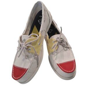 Sperry Women's Top-Sider Authentic BIONIC Boat Shoe (White/Multi) Sz 9.5